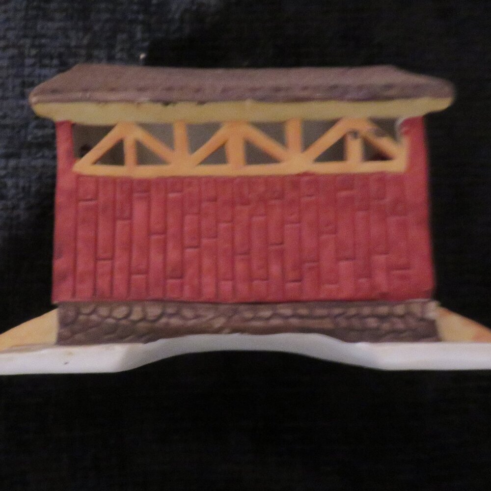 Porcelain Covered Bridge Decorative Item